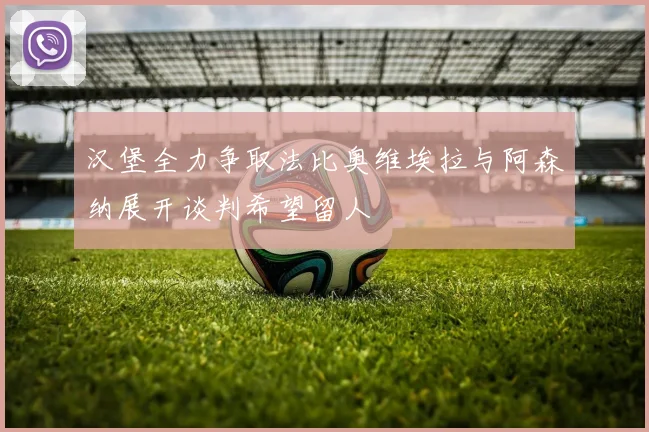 汉堡全力争取法比奥维埃拉与阿森纳展开谈判希望留人